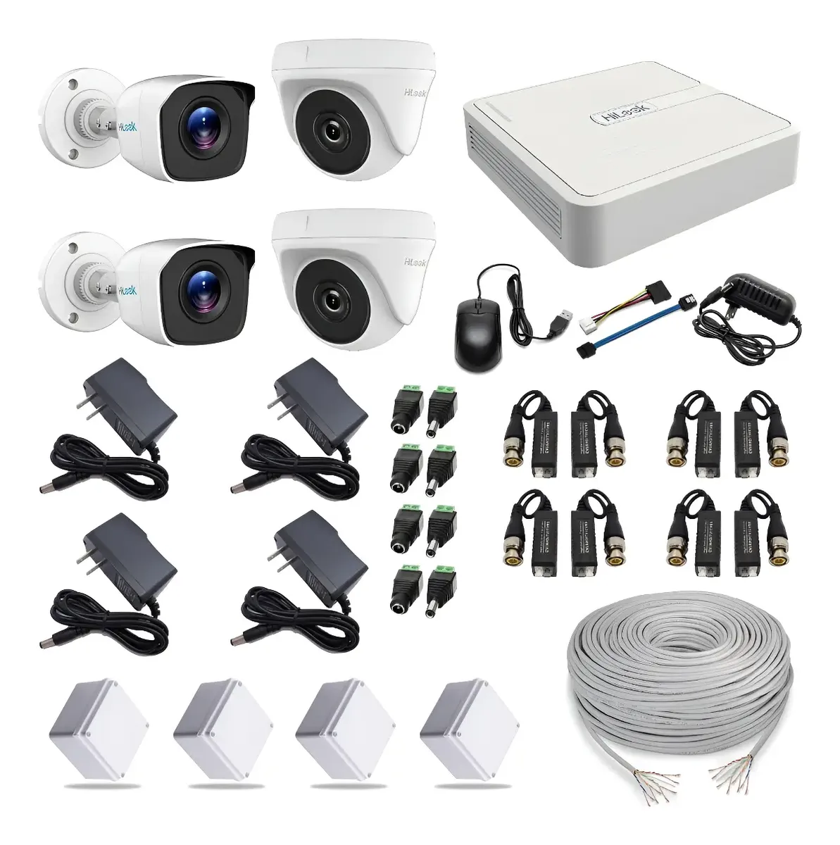 Kit 4 Cámaras + DVR 4Ch + Accesorios + Instalación