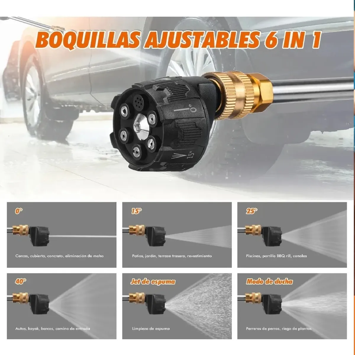 Hidrolavadora Inalámbrica Portátil Recargable 48v 2 Baterías, - Imagen 7