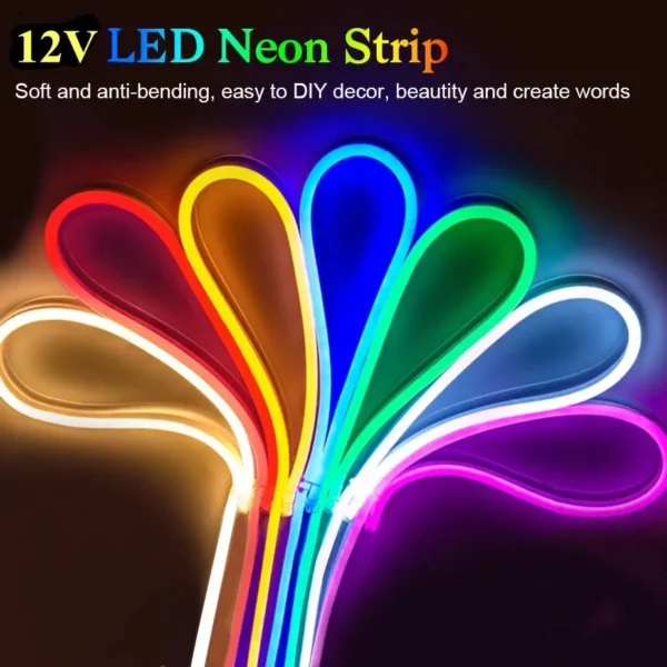 Cinta Led Neon Flex 12v Rollo X 5 Metros + Regulador