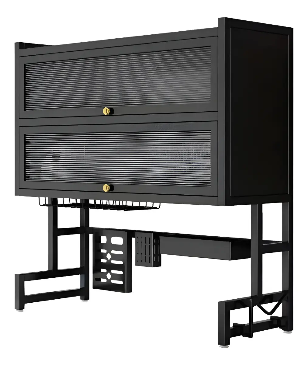 Super Combo 3 en 1 - Escurridor Platos Cocina Con Gabinete Doble Tapa + Set utencilios - Imagen 3