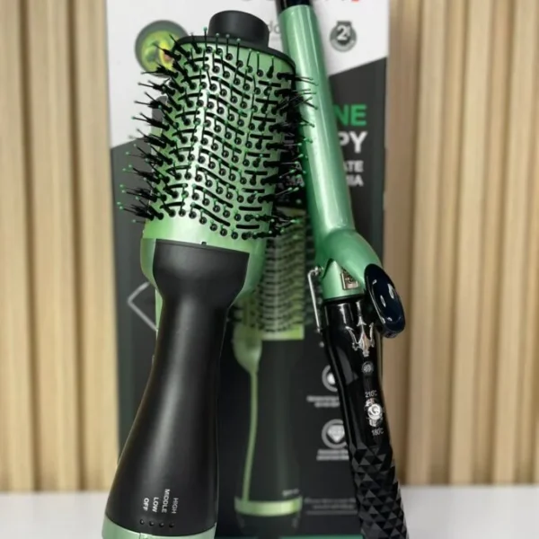 Combo Pinza Rizadora+ Cepillo Térmico -Remington Shine