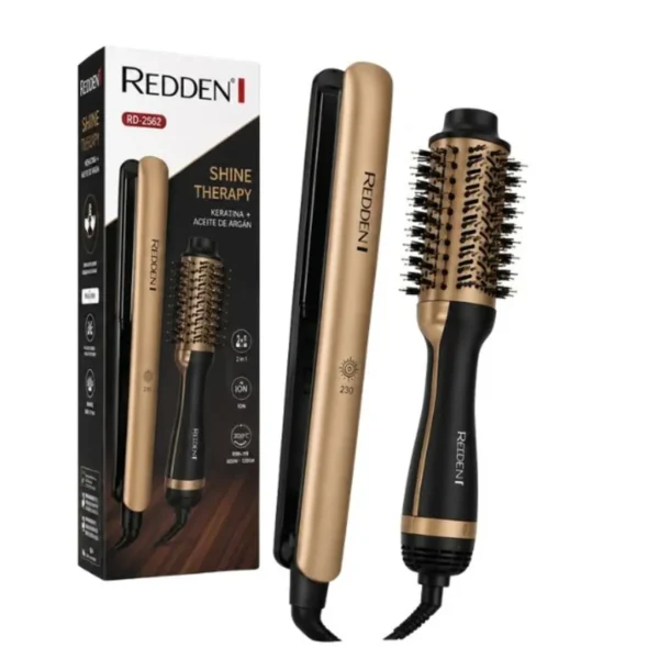 Combo REDDEN Plancha Y Cepillo keratina RD2562